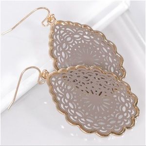 Jewelry - Mocha Mandala Teardrop Earrings Jewelry - Mocha Mandala Teardrop Earrings